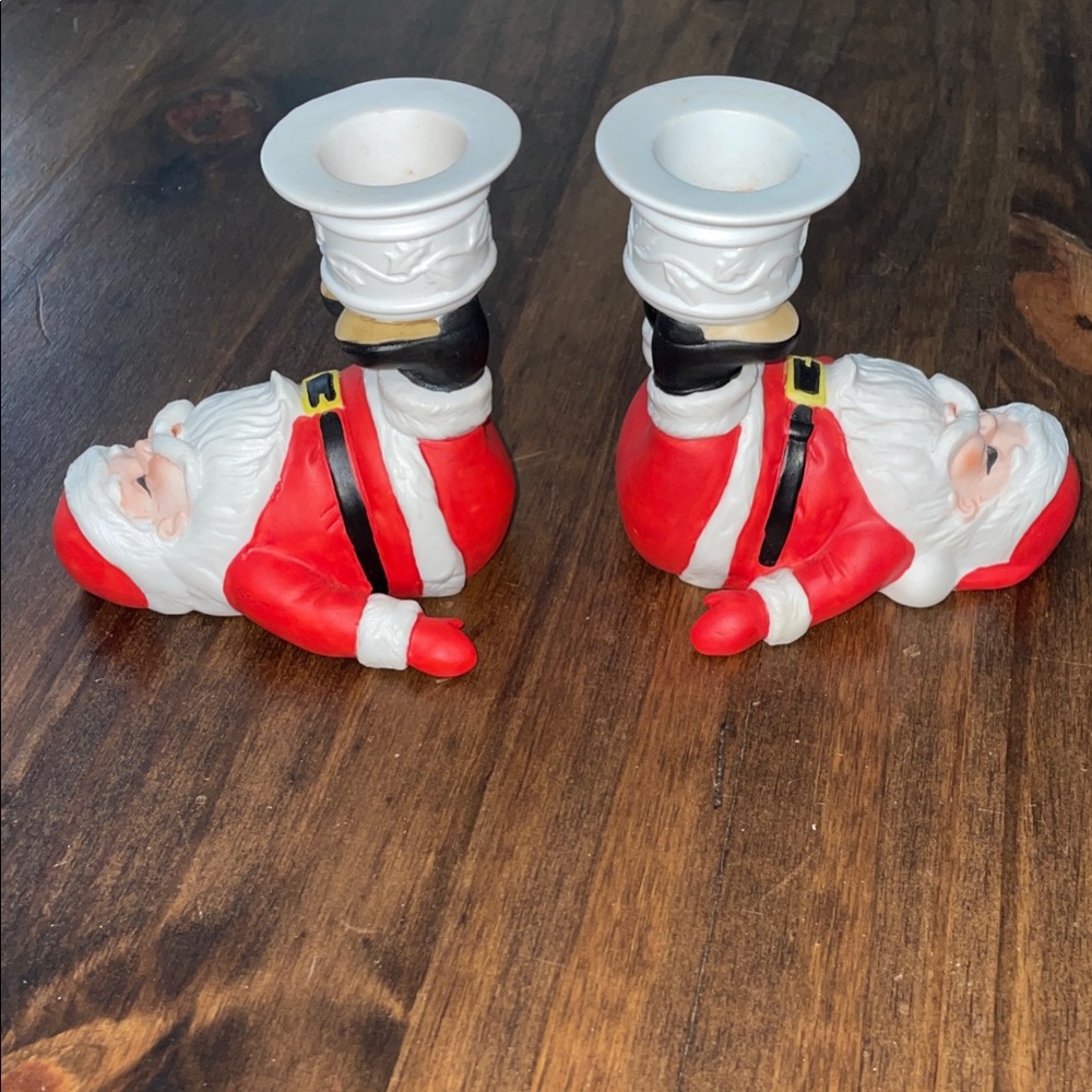 Vintage George Good Santa Candle Holder~1986
